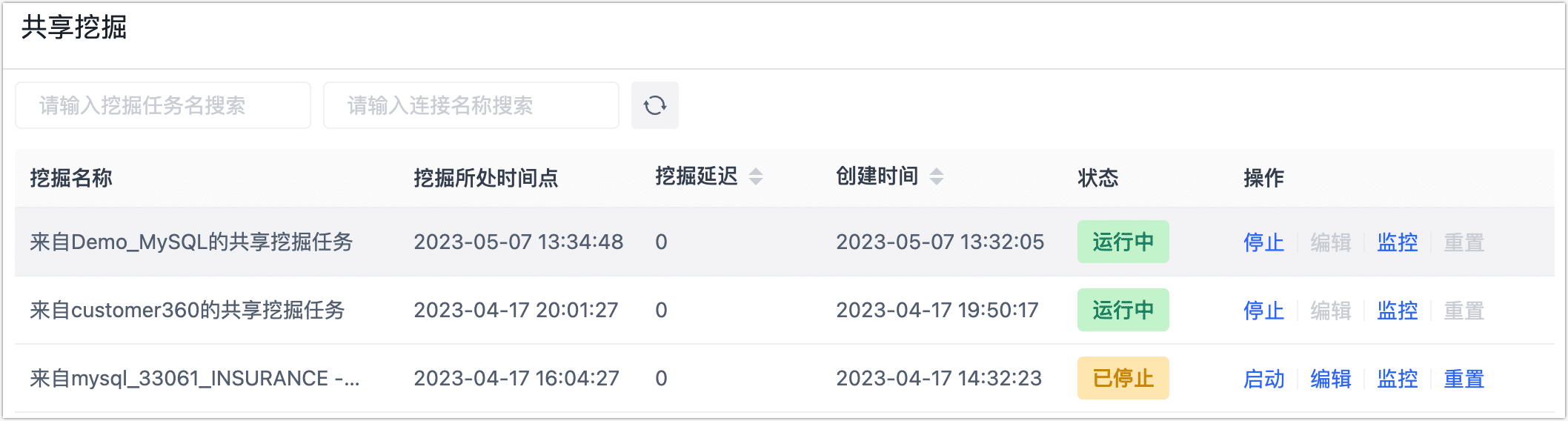 任务列表